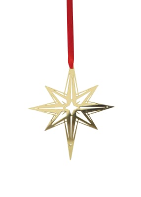 Adorno de Navidad - Estrella del Norte Dorado