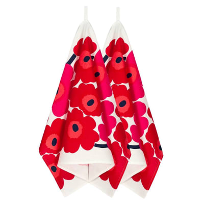 Paño de Cocina - UNIKKO - Blanco/rojo1