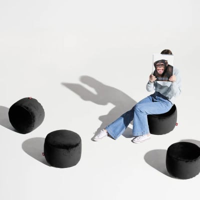 Pouf Fatboy Point Velvet - Recycled Black