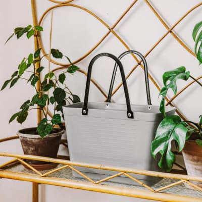 Bolso Hinza Green Plastic - Pequeño - Gris Claro