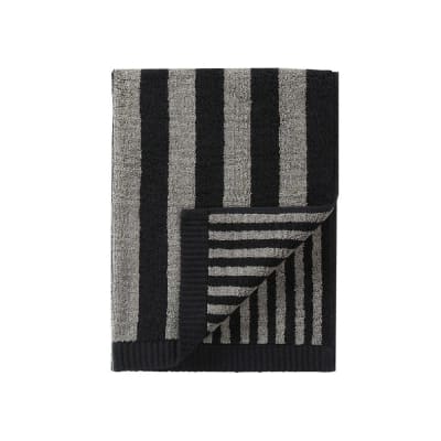 Toalla de Mano - Kaksi Raitaa - Negro/gris1