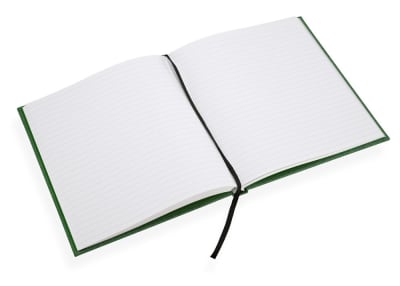 CUADERNO DE TAPA DURA - 17x20 cm - Con Linea - Verde
