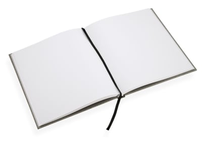 CUADERNO DE TAPA DURA - 17x20 cm - Sin Linea - Gris Claro