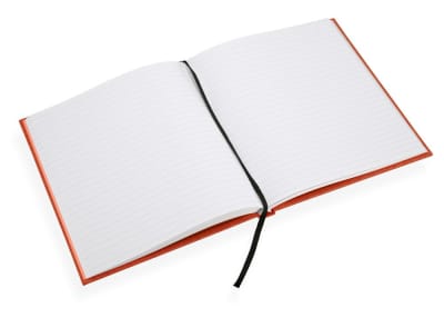 CUADERNO DE TAPA DURA - 17x20 cm - Con Linea - Naranja