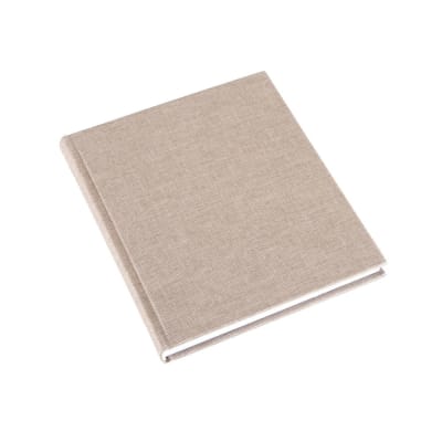 CUADERNO DE TAPA DURA - 17x20 cm - Sin Linea - Arena