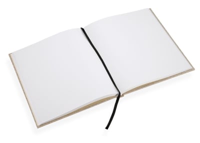 CUADERNO DE TAPA DURA - 17x20 cm - Sin Linea - Arena