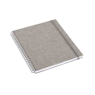 CUADERNO DE ANILLAS - 17x20 cm - Sin Linea - Gris Claro1