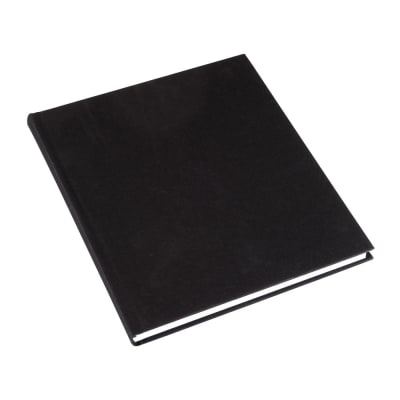 CUADERNO DE TAPA DURA - 21x24 cm - Sin Linea - Negro