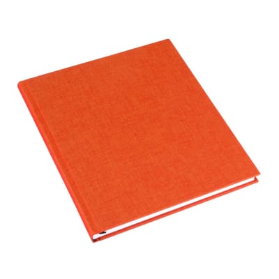 CUADERNO DE TAPA DURA - 21x24 cm - Sin Linea - Naranja1
