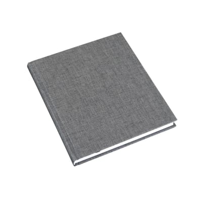 CUADERNO DE TAPA DURA - 21x24 cm - Sin Linea - Gris Oscuro