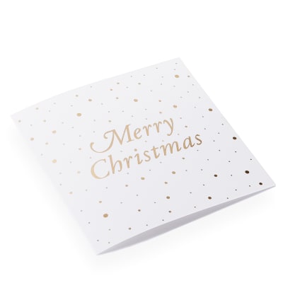 Tarjeta - Merry Christmas con Puntos Dorados