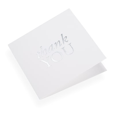 Tarjeta - Thank you Plateado