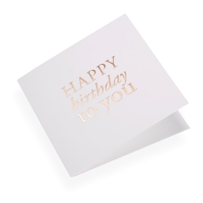 Tarjeta - Happy birthday to you Dorado