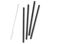 Bombilla 21,5 cm Rocks - Negro 4 Uds.