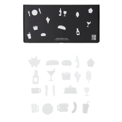 Set de Iconos de Comida para Tableros - Blanco