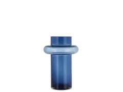 Jarrón tubo de cristal Lyngby - 25 cm - Azul