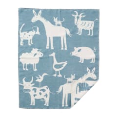Granja Azul - Manta para niños