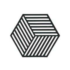 Salvamanteles hexagonal - Negro