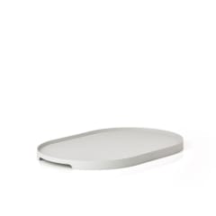 Bandeja Singles - 23 cm Ovalada - Gris Claro