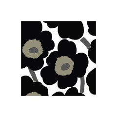 Servilleta de Cóctel - Unikko -  Negro