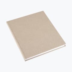 CUADERNO DE TAPA DURA - 21x24 cm - Sin Linea - Arena