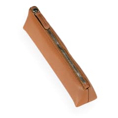 Estuche para lapices de cuero - Coñac