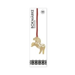 Marca libro - Caballo sueco Dorado