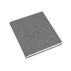 CUADERNO DE TAPA DURA - 21x24 cm - Sin Linea - Gris Oscuro