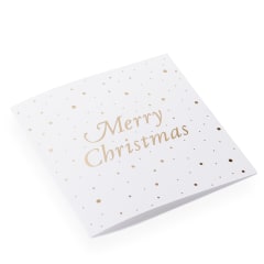 Tarjeta - Merry Christmas con Puntos Dorados