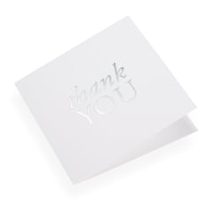 Tarjeta - Thank you Plateado