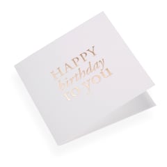 Tarjeta - Happy birthday to you Dorado