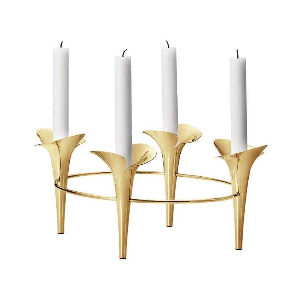 BLOOM BOTANICA - Candelabro Conico - 4 velas - Dorado4