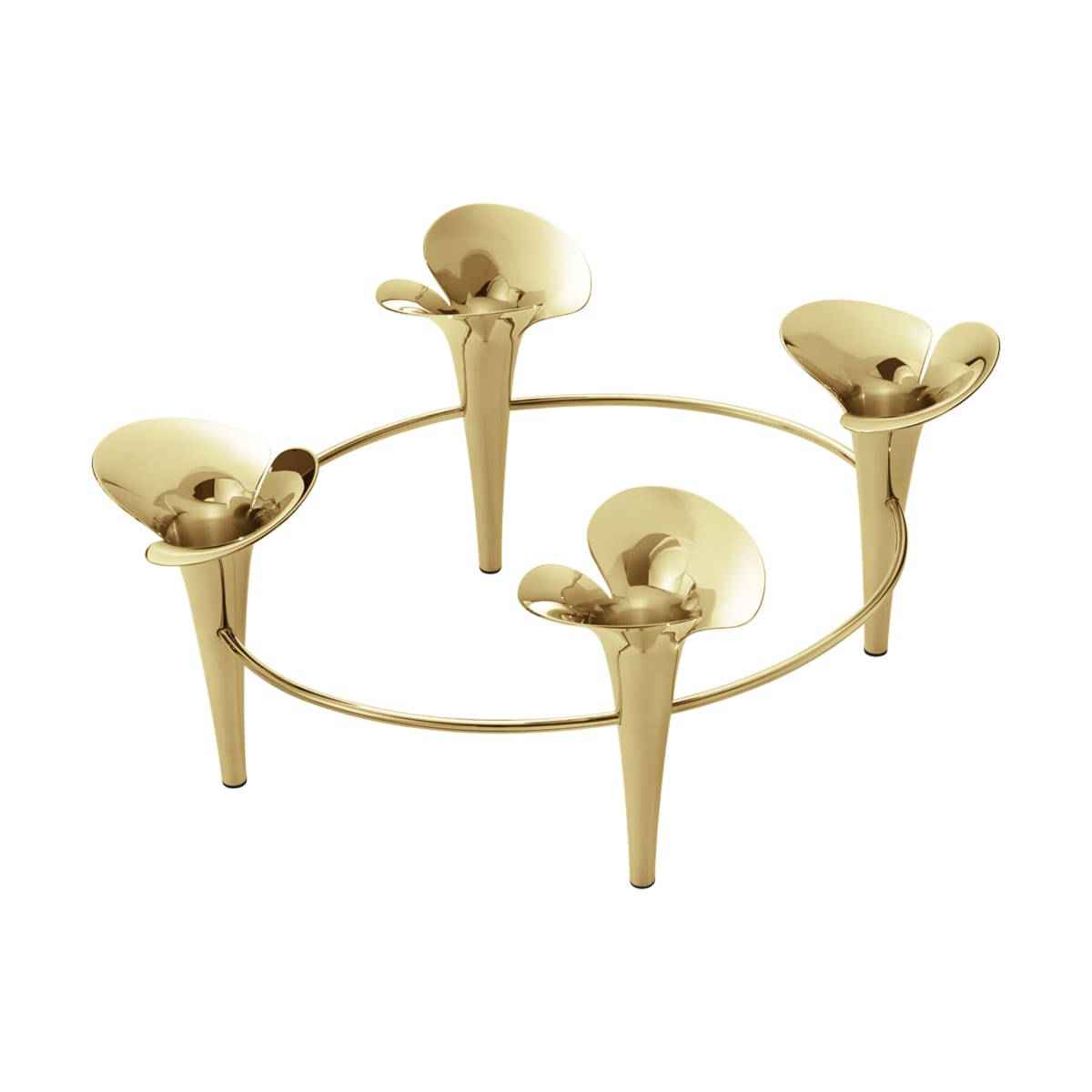BLOOM BOTANICA - Candelabro Conico - 4 velas - Dorado2