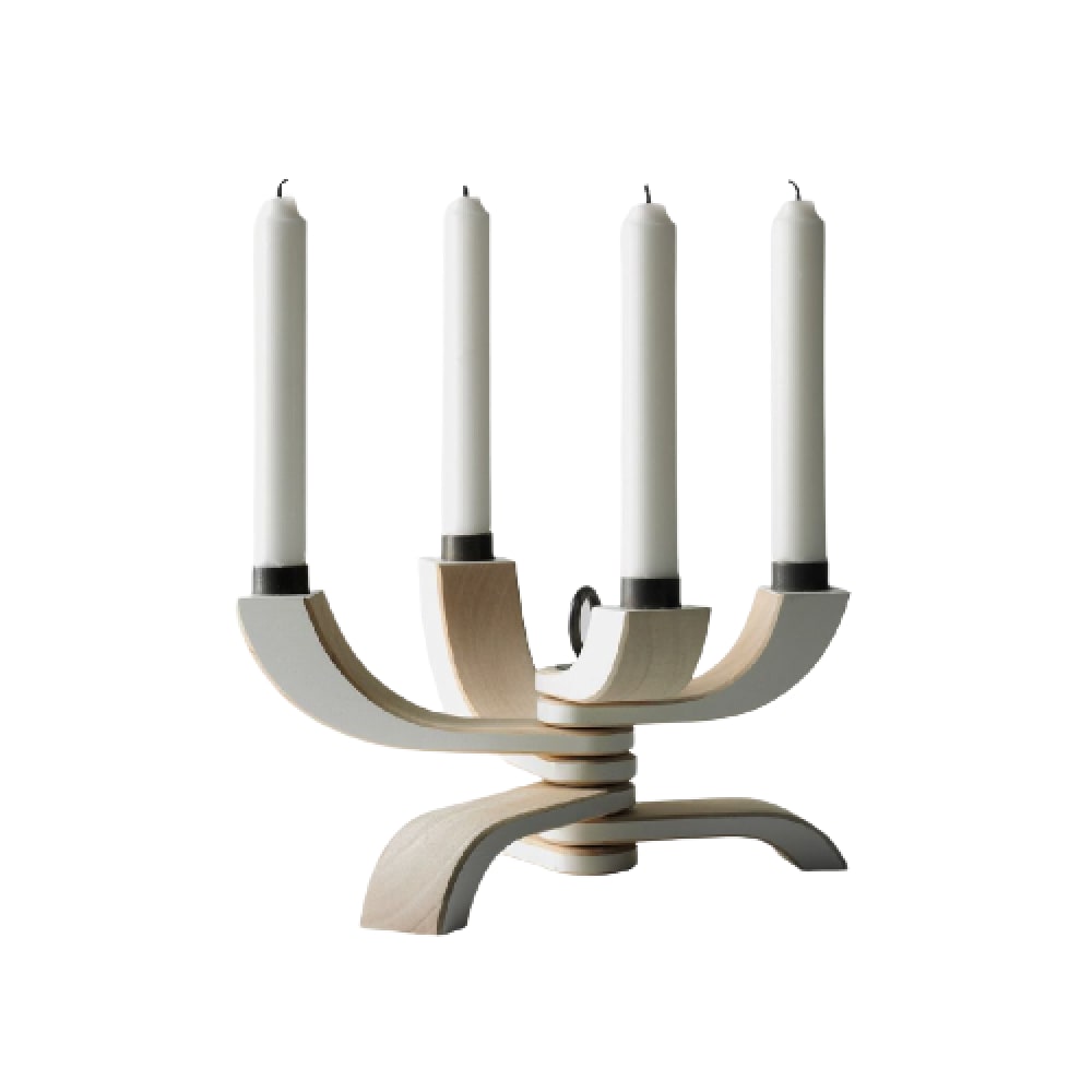 Candelabro Nordico - 4 brazos - Blanco4