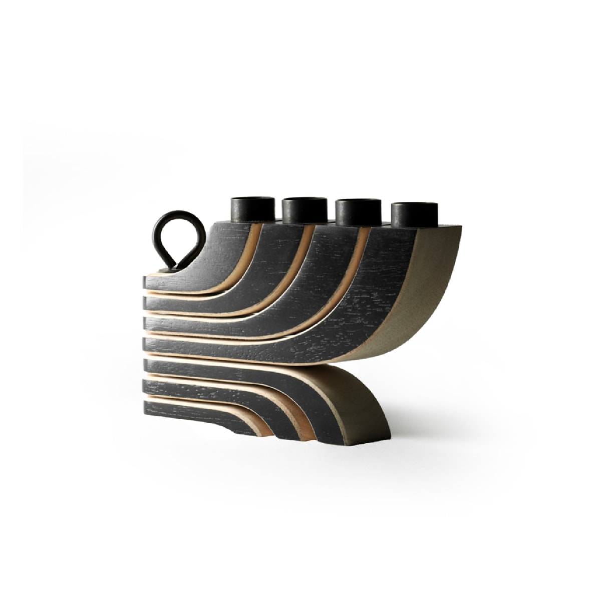 Candelabro Nordico - 4 brazos - Negro3