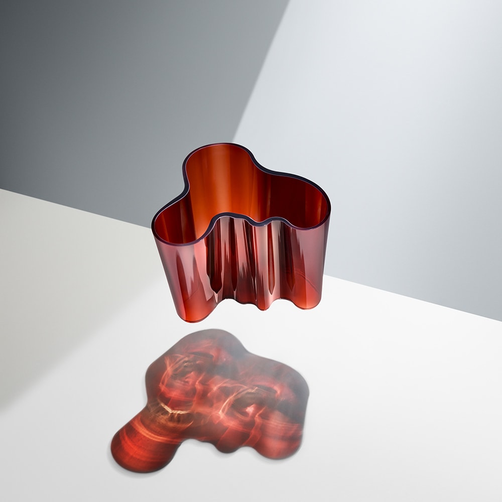 Florero Alvar Aalto - 160mm - Cranberry - Rojo2