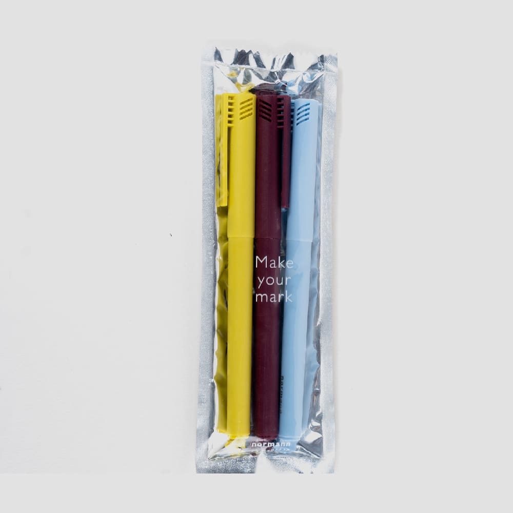 Lapiz rotulador Felt - 3 pcs - Mix 3 - Azul, celeste y verde1