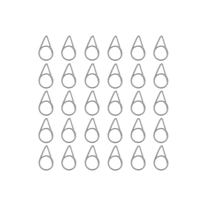 Clips de papel - 30 und. - Plateado2
