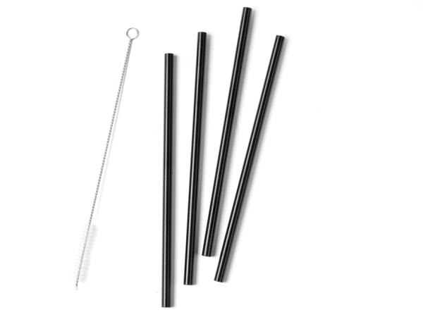 Bombilla 21,5 cm Rocks - Negro 4 Uds.1