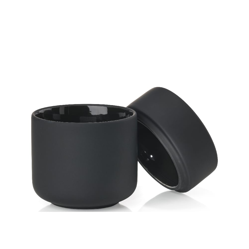 Vaso con tapa Ume - Negro2