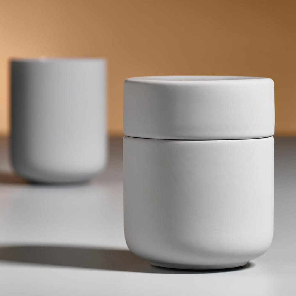 Vaso con tapa Ume - Blanco3