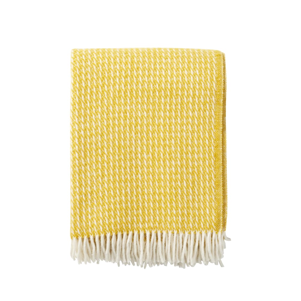 Line yellow, woven throw 100% lambs wool1