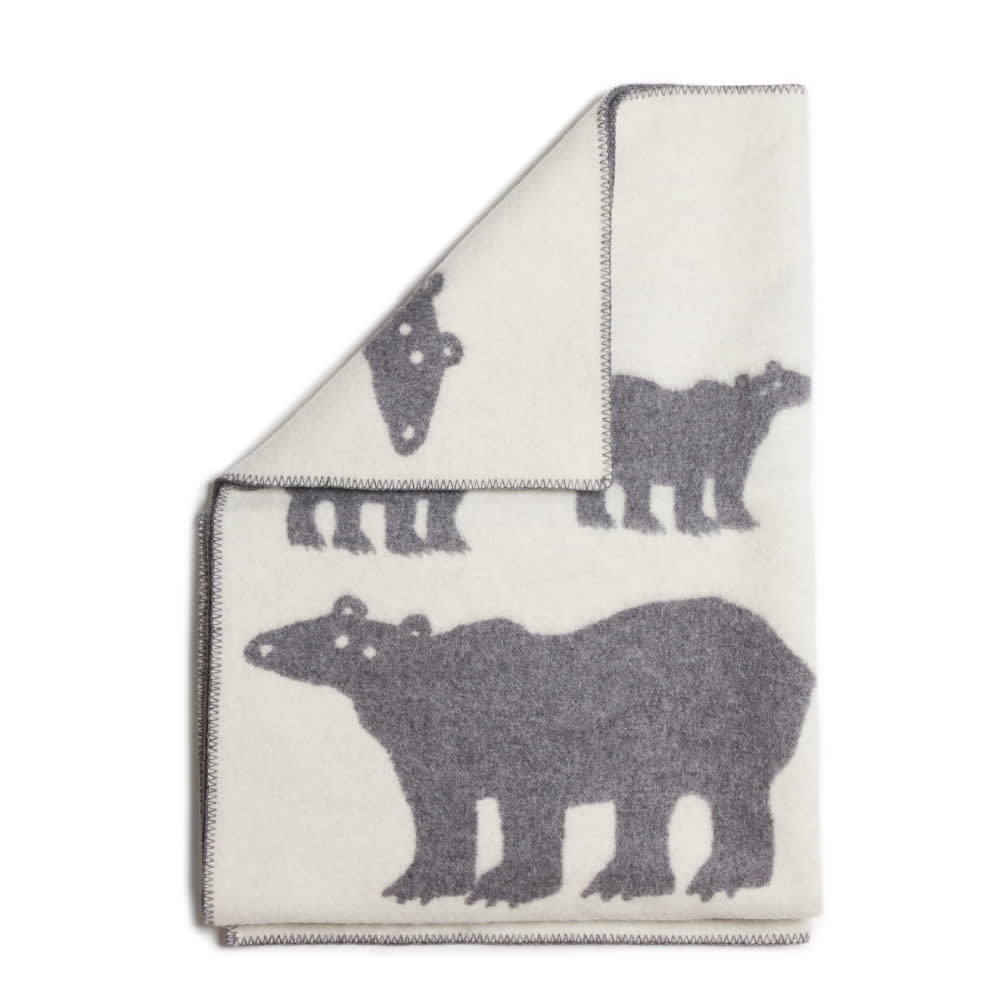 Manta Oso Polar - Gris/Blanco1