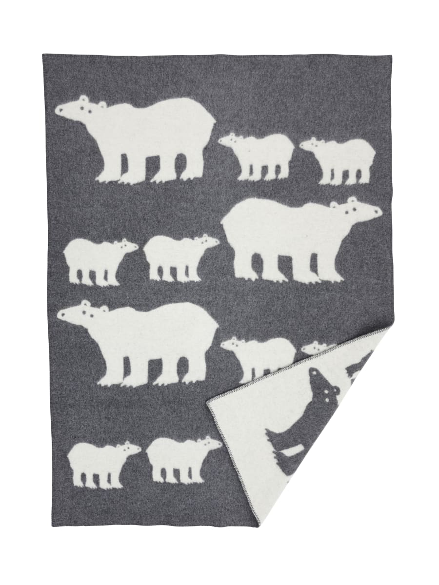 Manta Oso Polar - Gris/Blanco2