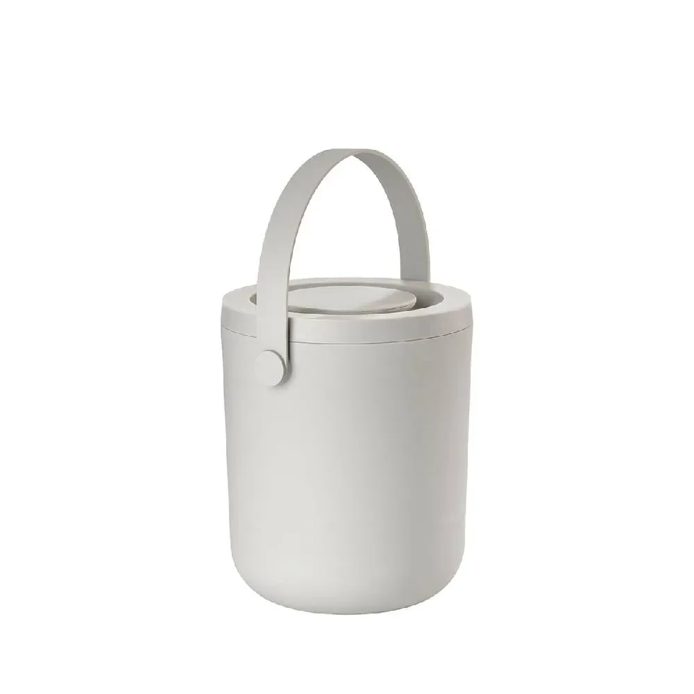 Basurero Circular - Gris Claro4