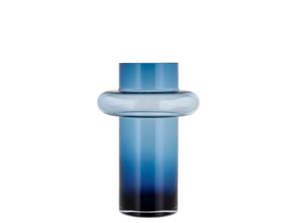 Jarrón tubo de cristal Lyngby - 30 cm - Azul1