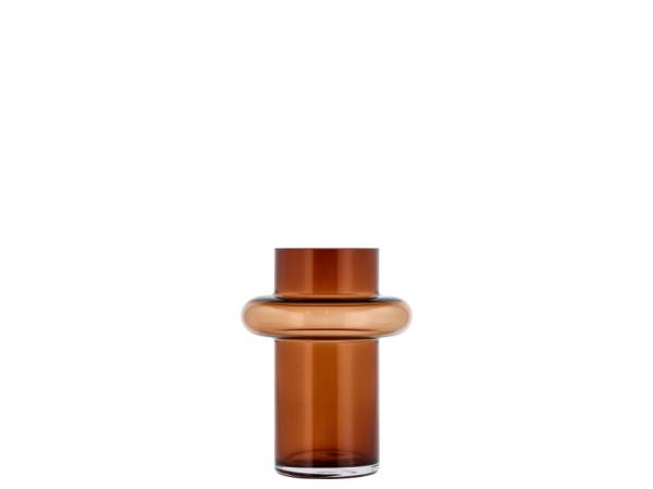 Jarrón tubo de cristal Lyngby - 20 cm - ámbar1