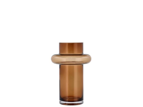 Jarrón tubo de cristal Lyngby - 25 cm - ámbar1