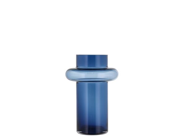 Jarrón tubo de cristal Lyngby - 25 cm - Azul1