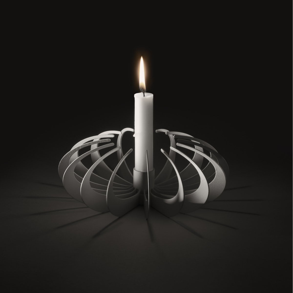 Candelabro Shadow - Blanco2